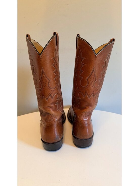 Vintage Rios of Mercedes Mens Brown Leather Western Cowboy Boots Size 10 D main image 7